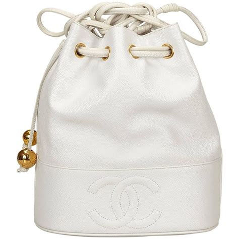 white chanel bucket bag|realreal Chanel bucket bag.